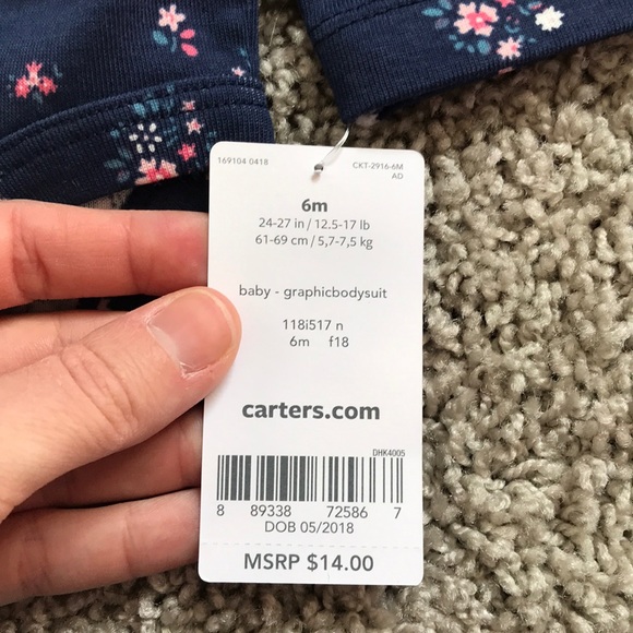 NWT Carter’s Floral Onesie - Picture 4 of 4
